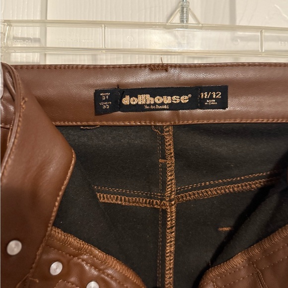 Brown leather pants - Picture 3 of 5